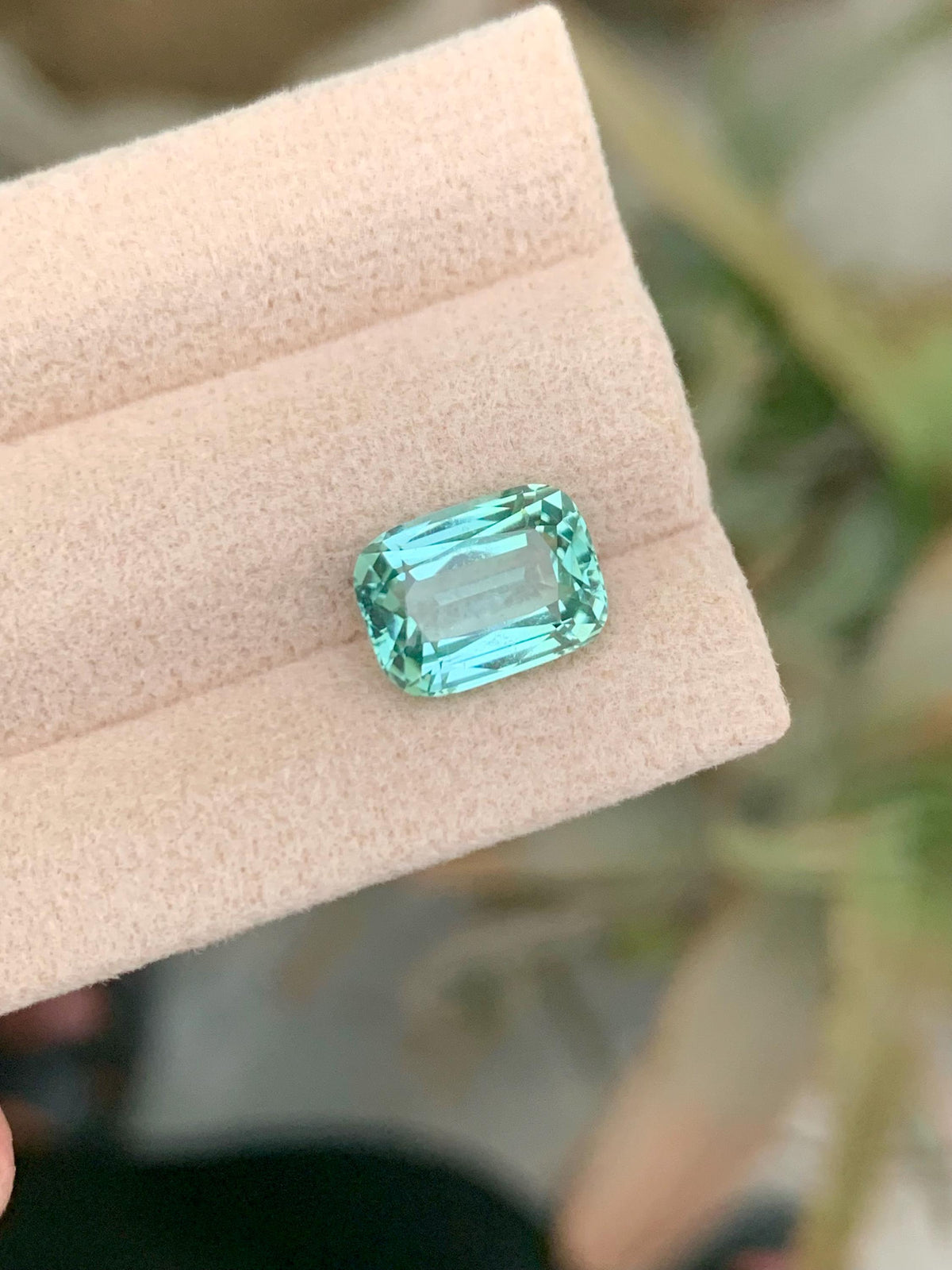 AAA Paraiba Tourmaline Gemstone: Cushion Cut, 3.10 CT Loose Stone