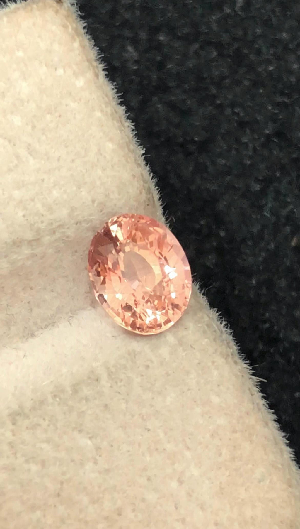 Padparadscha Sapphire 1.03 ct Oval Cut Madagascar  – Vibrant Light Orange-Pink Glow With Certificate