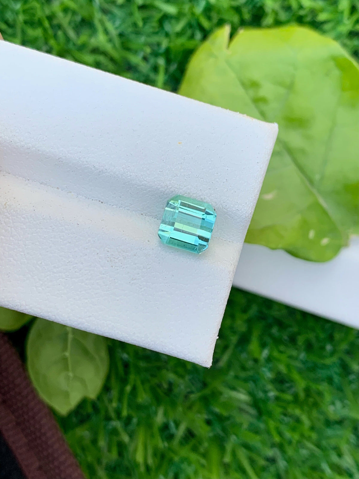 Ice Blue Tourmaline Gemstone: Square Cut, 2.05 CT, October Birthstone