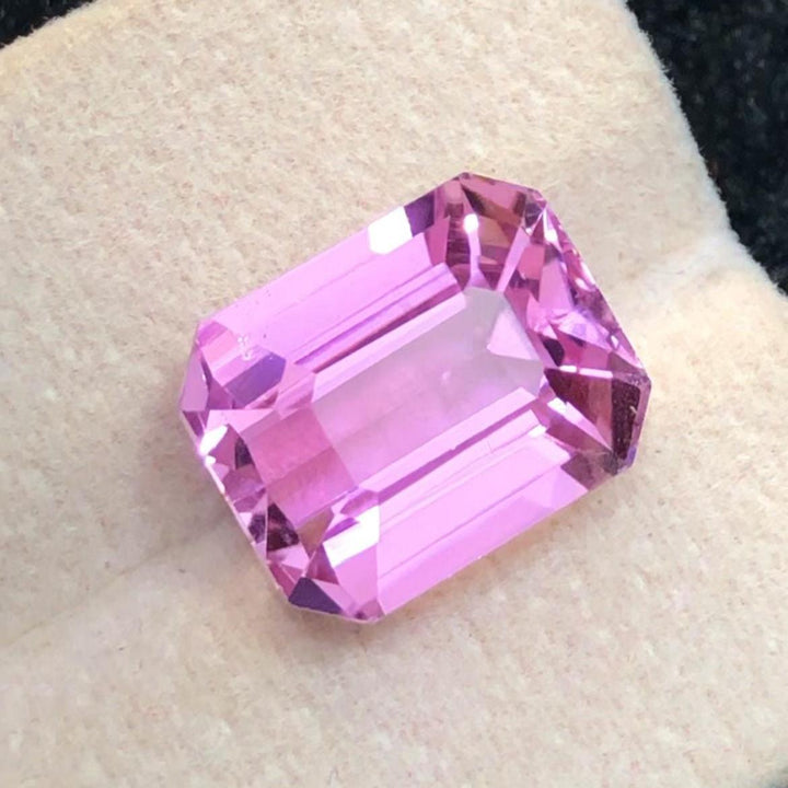 Peach Pink Kunzite 8.50 Carat Octagon Cut – Afghanistan Gemstone