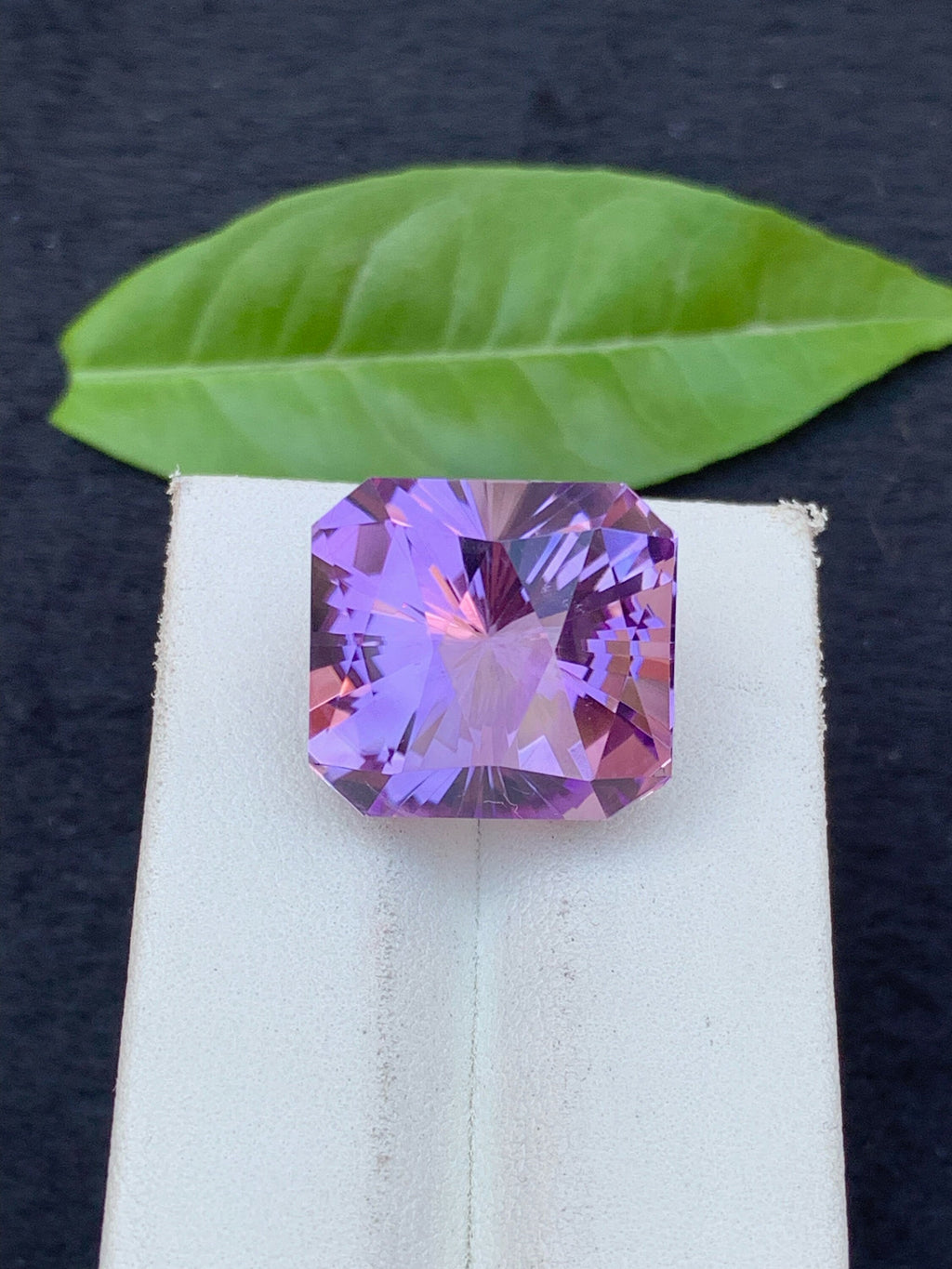 Light Purple Amethyst Gemstone: 23 CT Flawless Ascher Cut