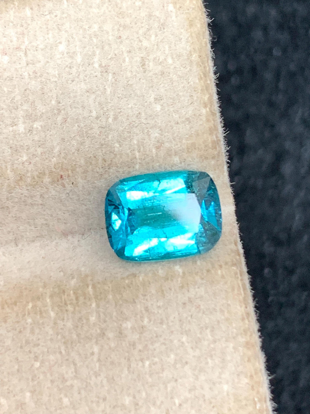 Lagoon Tourmaline Gemstone: 1.35 Carat Emerald Cut, Afghanistan