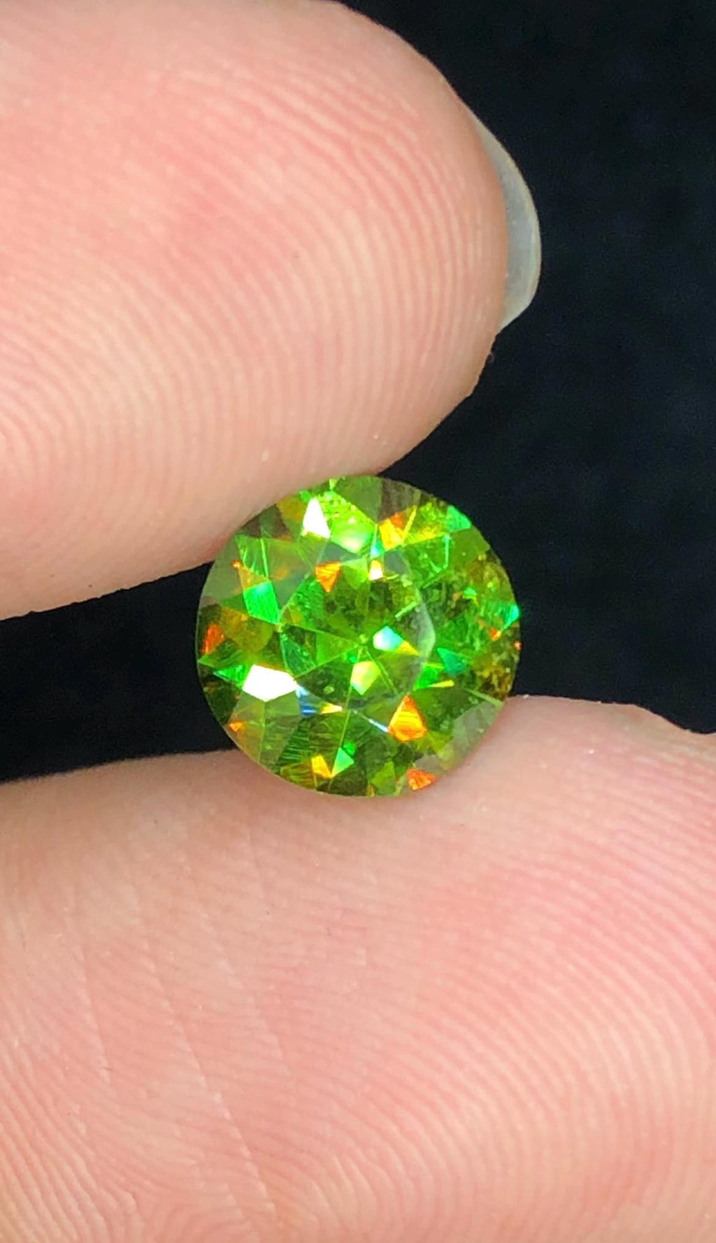 Chrome Sphene 2.00ct Round Cut • Vivid Fire • Skardu Source