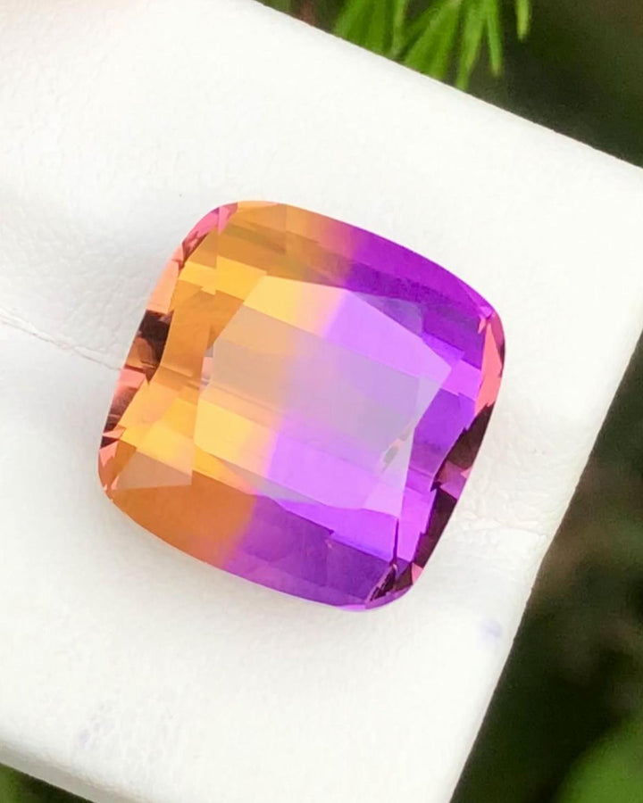 Bi-Color Ametrine 17 Ct Cushion Cut – Gemstone from Brazil