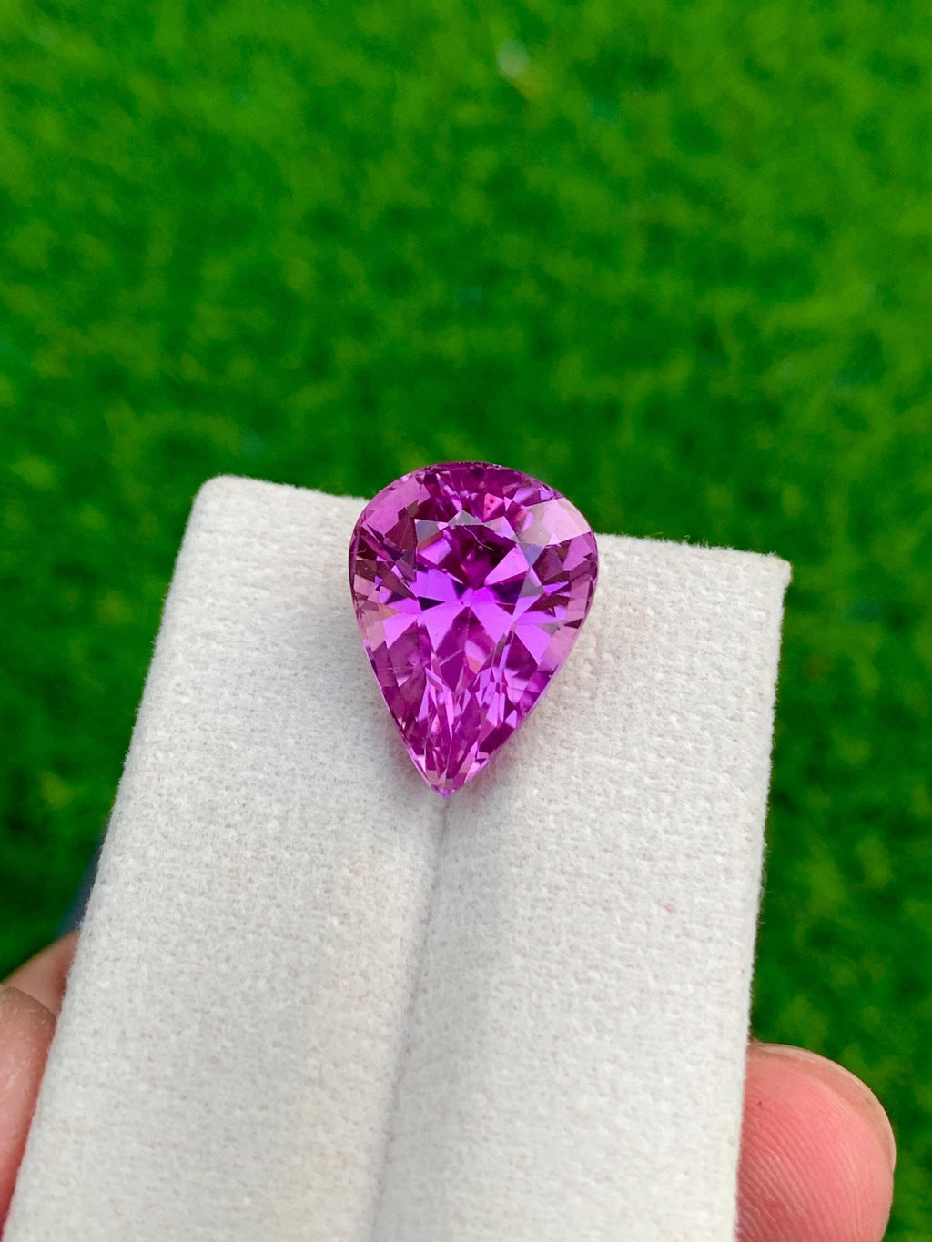 Deep Magenta Pink Kunzite Gemstone, Pear Cut, 13.65 CT, October Birthstone