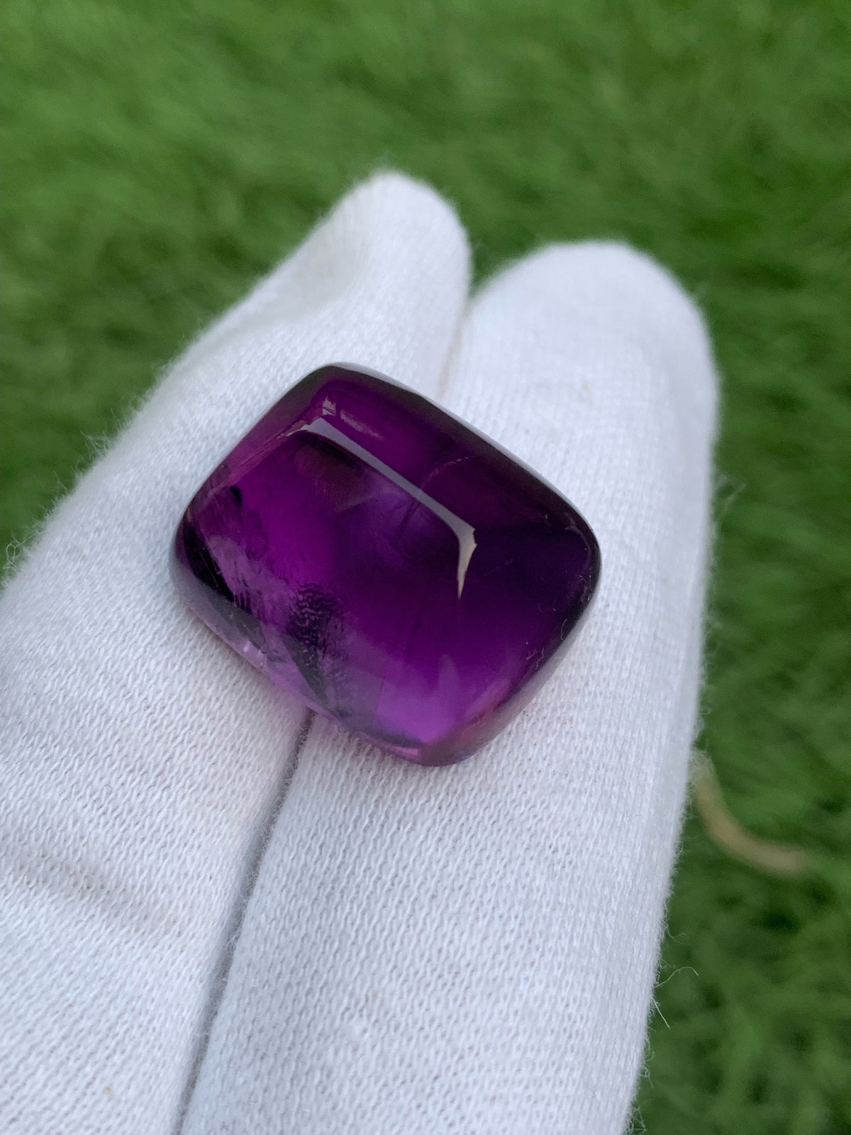 Deep Purple Amethyst Sugarloaf Cabochon: 51.25 Carat Gemstone