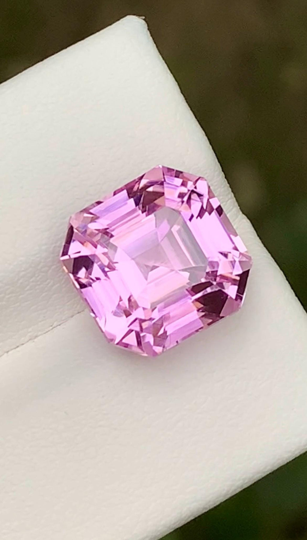 Pink Kunzite Gemstone: 9.35CT Faceted Asscher Cut From Nuristan Afghanistan