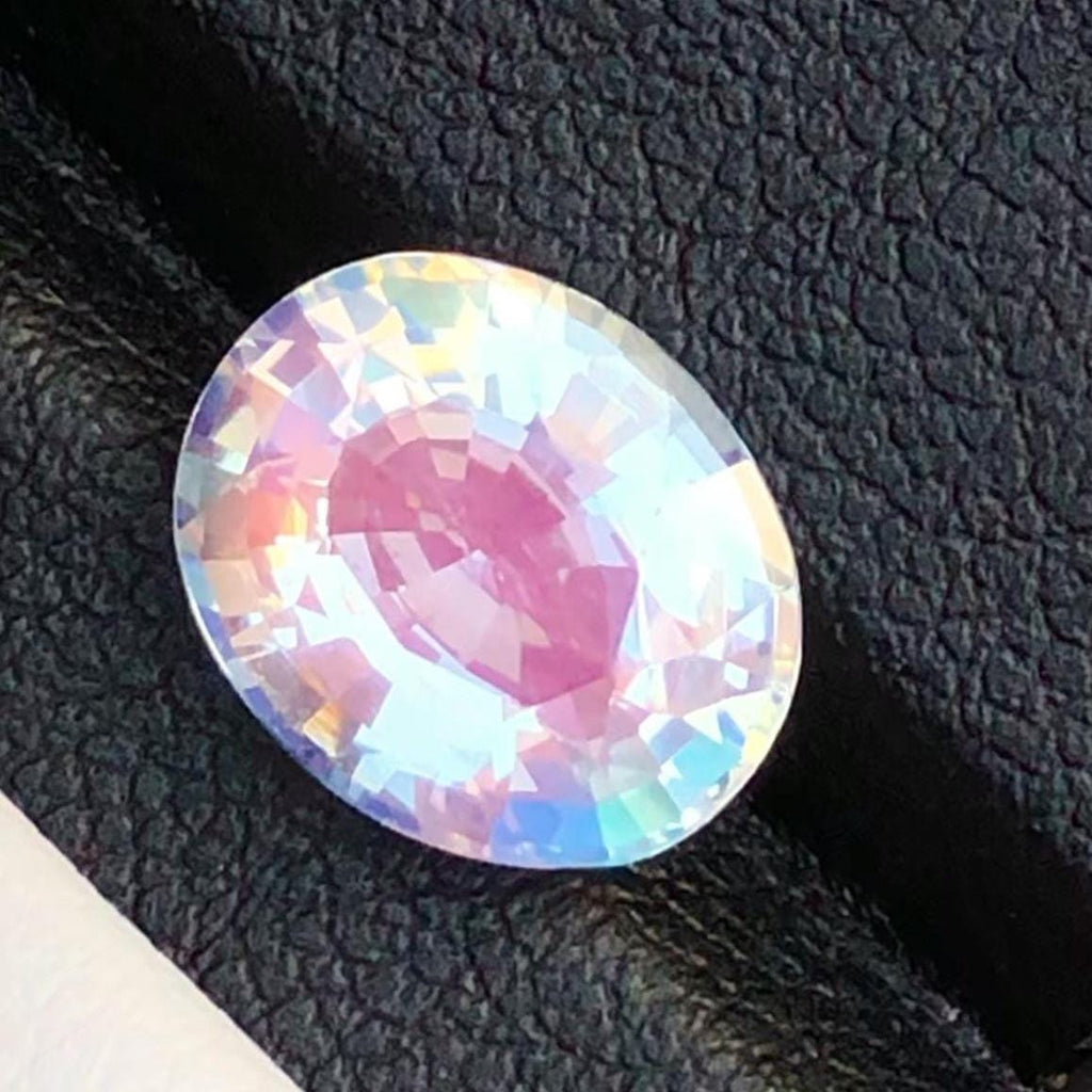 Rainbow Moonstone 2.90 Carat Oval Cut 10x8mm Gemstone from Madagascar