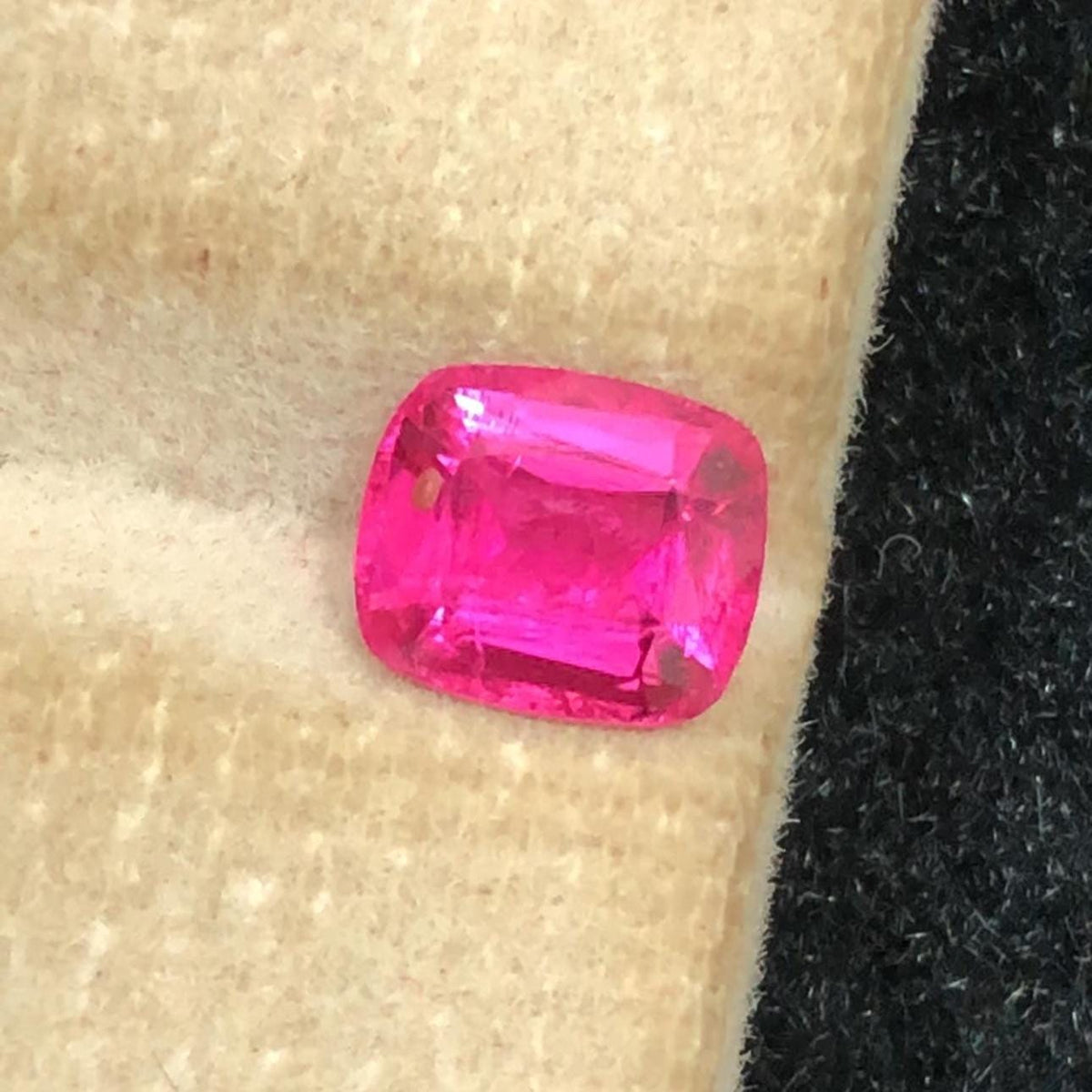 Rubellite Tourmaline 1.00ct Cushion Cut from Afghanistan