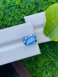 Santa Maria Aquamarine Gemstone: 5.50 CT Deep Blue Cushion Cut