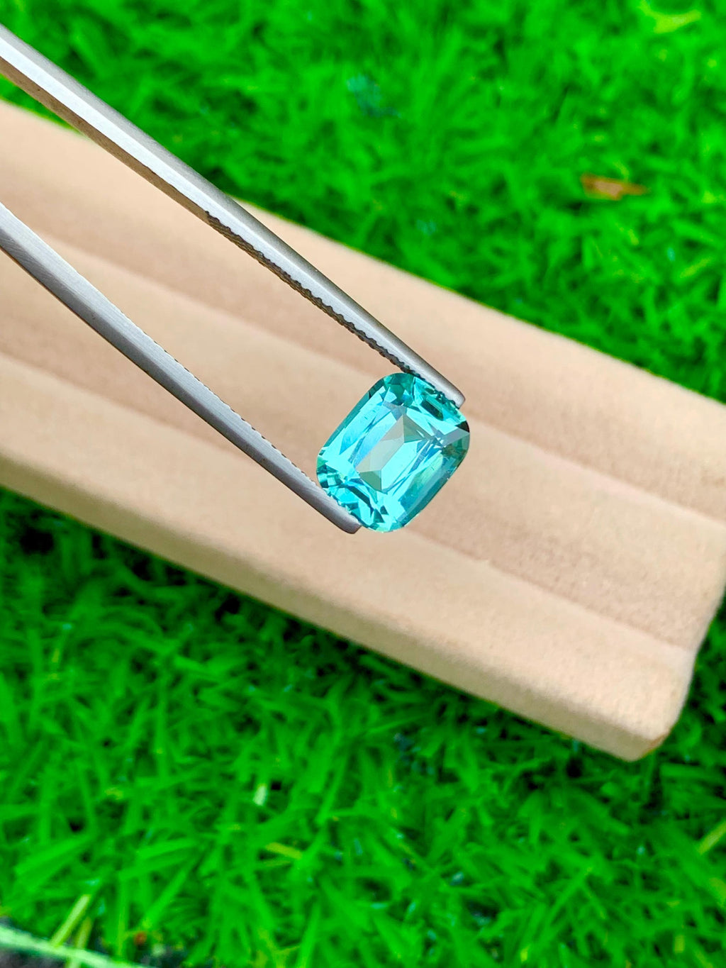 Paraiba Tourmaline Gemstone: 3.05 CT Cushion Cut, Fine Quality