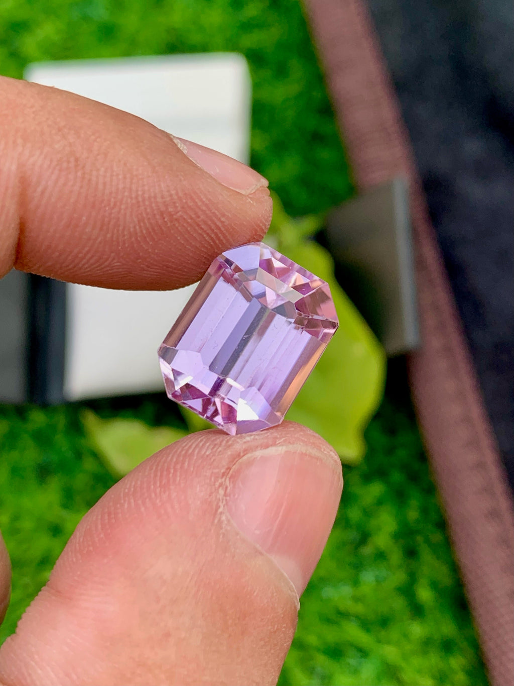 AAA Pink Kunzite Gemstone: Emerald Cut November Birthstone, 13.95 CT