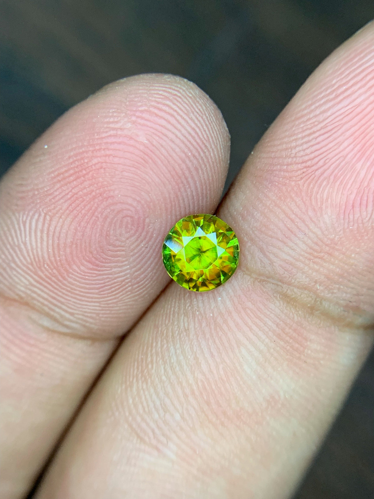 0.75 Carat Natural Chrome Sphene Loose Gemstone: Nugget Green