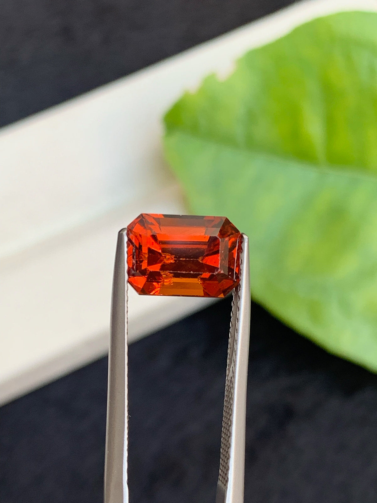 Emerald Cut Mandarin Garnet: Natural Fanta Color Gemstone (3.50 Carat)