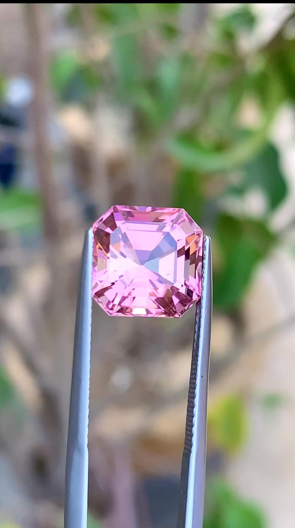 Pink Tourmaline Gemstone: 6.30 CT Asscher Cut Loose Stone