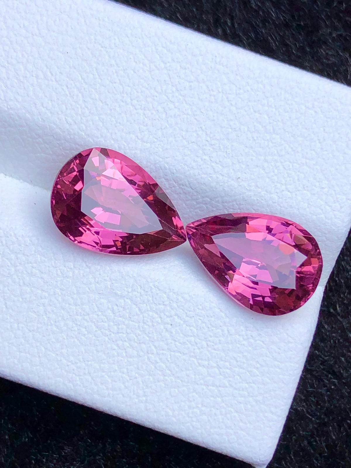 Spinel Pair 7.50 Ct Pear Cut Top Grade Pink Spinel From Badakhshan Afghanistan