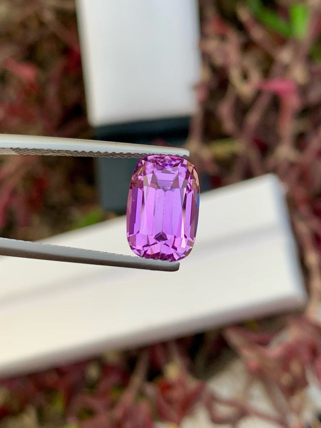 Deep Pink Kunzite Gemstone For Jewelry, Faceted Kunzite Stone, 6.55 CT
