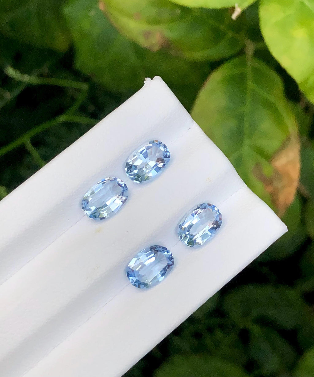 Aquamarine Set 4.50ct Oval Cut Gemstones from Skardu Pakistan – Matching 4-Piece Lot