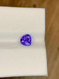 Certified 0.86 Carat Round Tanzanite Gemstone: Vivid Violet-Blue Loose Gem