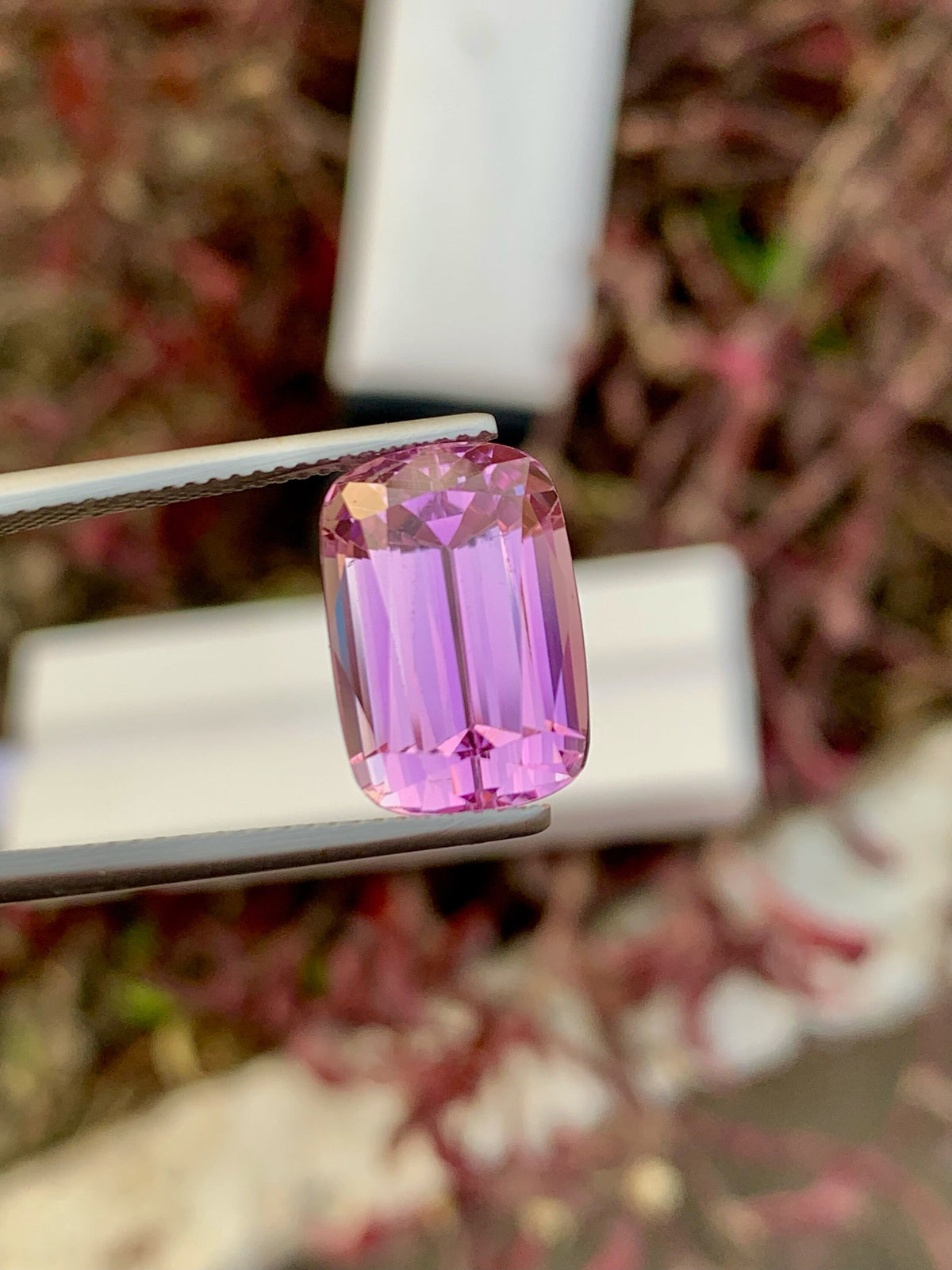 natural Pink Kunzite Gemstone For Jewelry, Faceted Kunzite Stone, 11.25 CT