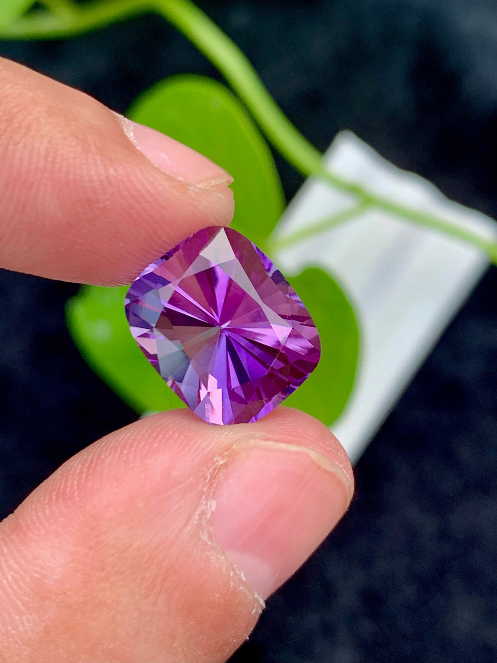 Cushion Cut Amethyst Gemstone: 9.05 CTS Royal Purple Quartz