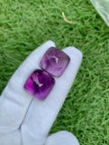 Deep Purple Amethyst Sugarloaf Cabochon Pair: 84.20 Carat Gemstone