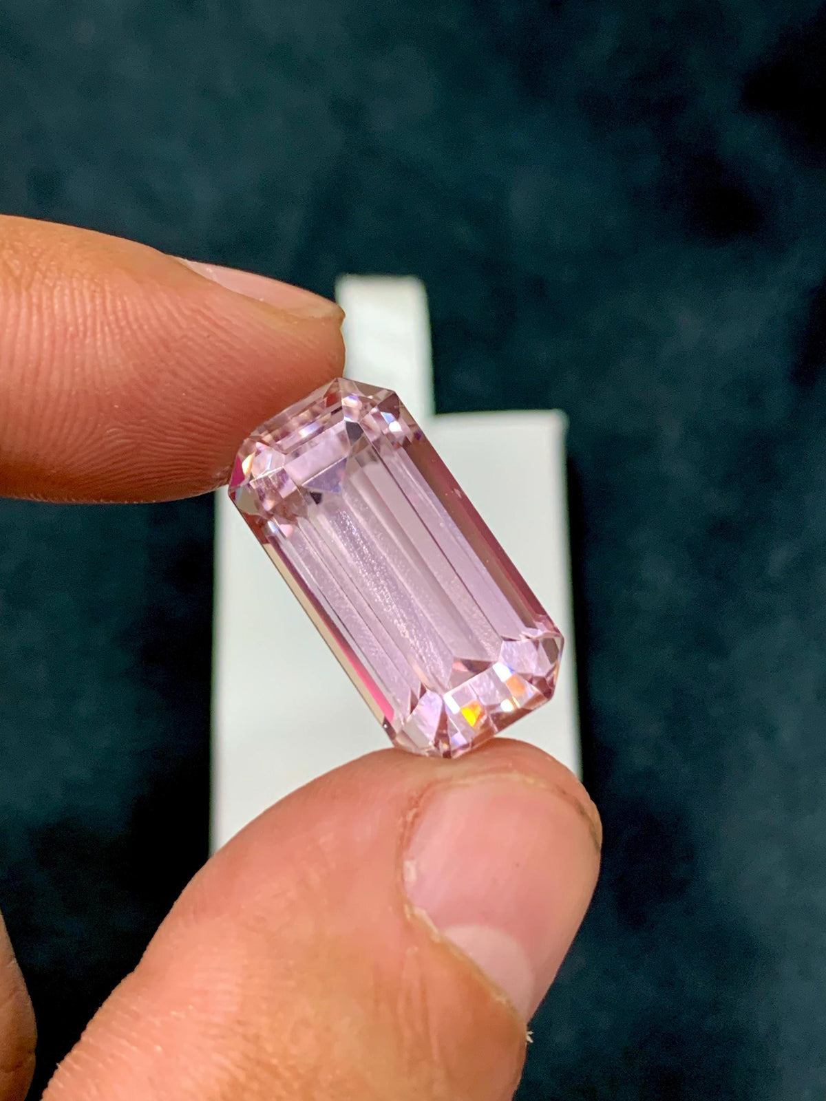 Pink Kunzite 20.85 Carat Octagonal Emerald Cut Gemstone from Afghanistan