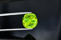 Natural Green Sphene Gemstone: 8.35 CT Cushion Cut Jewelry Stone