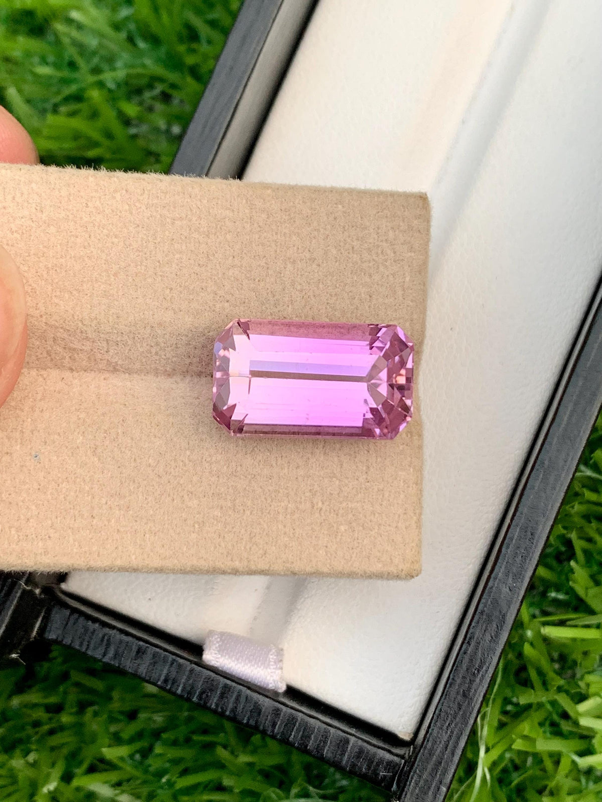 Vivid Pink Kunzite Gemstone: 11.05ct Emerald Cut, Afghanistan Origin