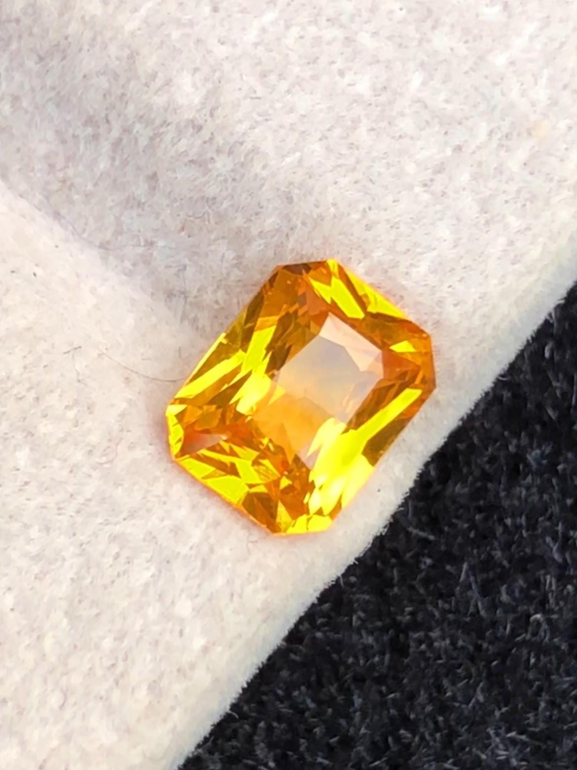 Canary Yellow Sapphire 1.06ct Octagonal Cut from Madagascar – Certified