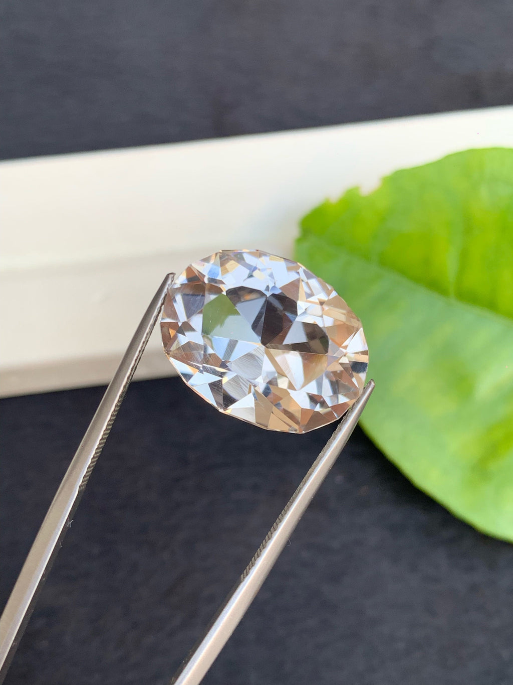 20.5 CT Faceted Imperial Topaz Gemstone: Cushion Cut Loose Stone