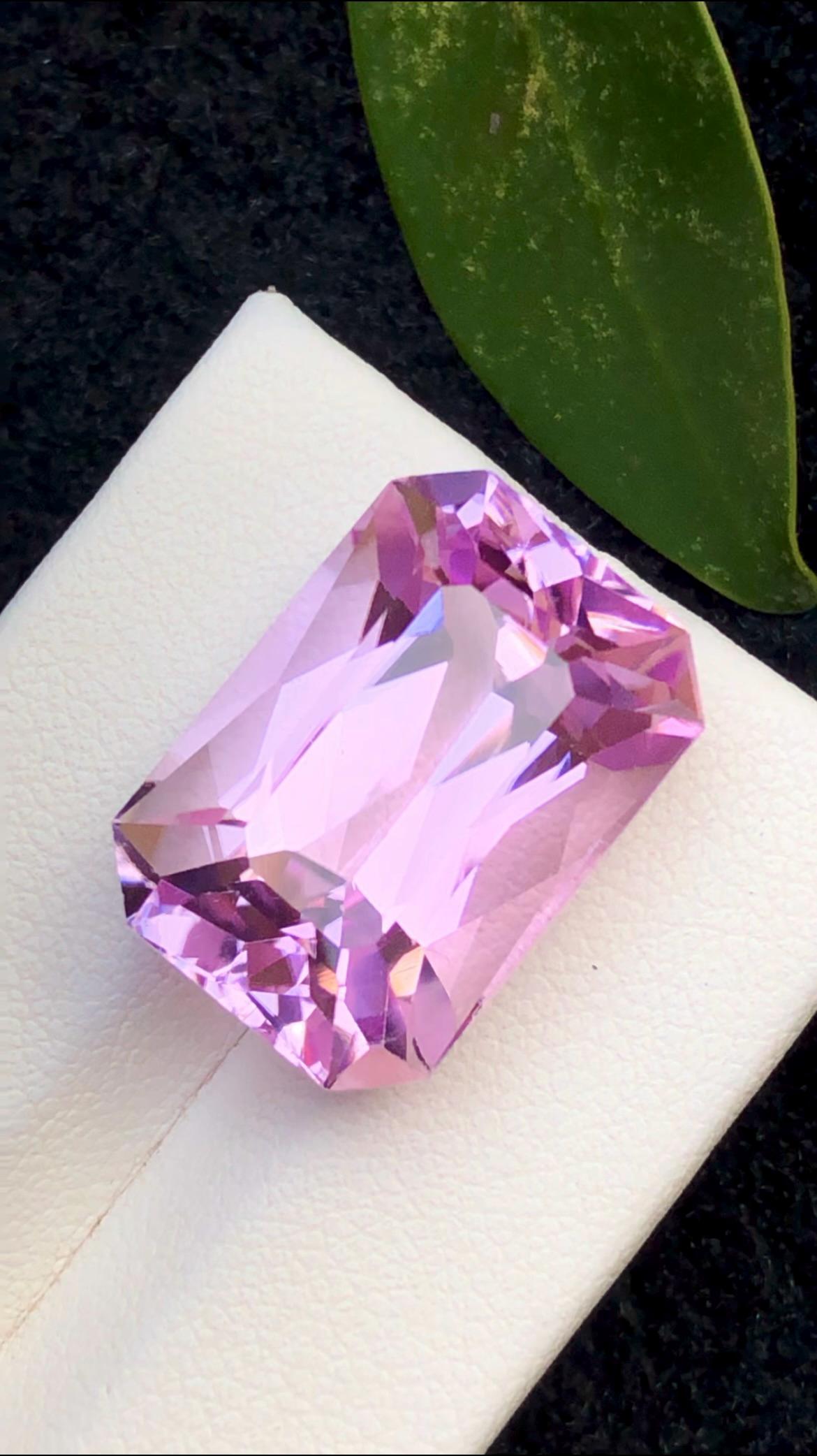 Pink Kunzite 25.10 Carat Fancy Octagon Cut – Afghanistan Gemstone