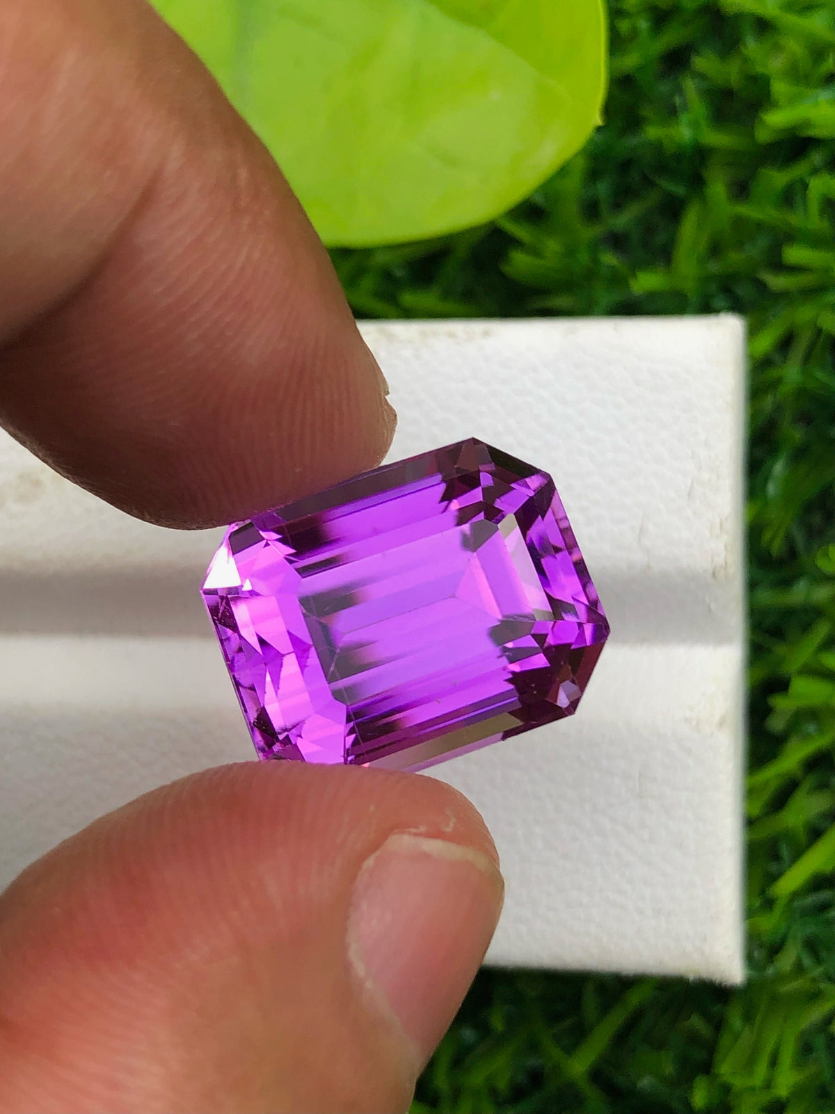Magenta Kunzite Gemstone: Emerald Cut, 17.50 CT, Afghanistan Origin
