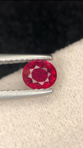 Ruby 0.60ct Oval Cut – Vivid Red Gem from Mozambique