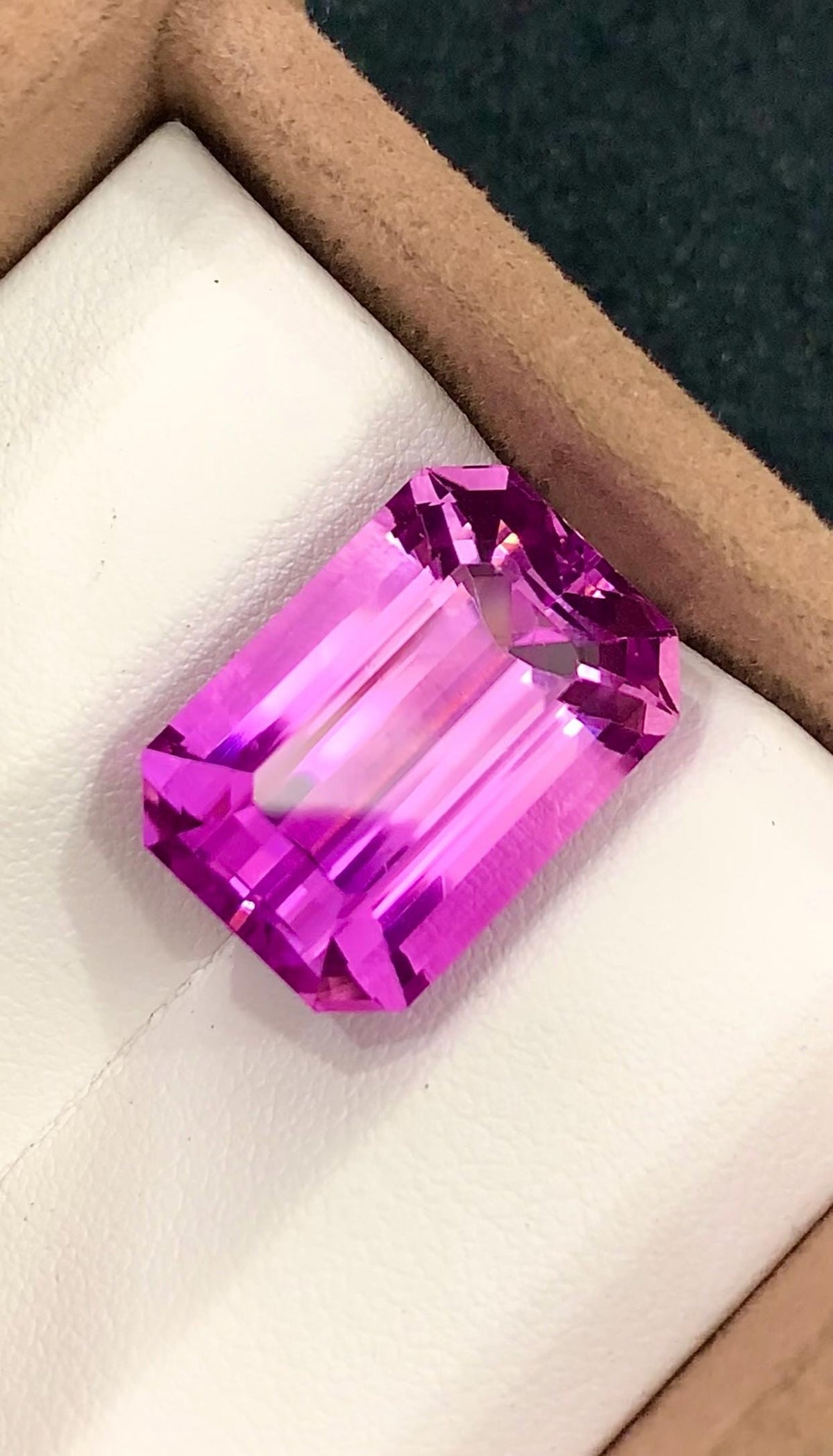 Pink Kunzite 25.95 Carat Emerald Cut Loose Gemstone from Afghanistan
