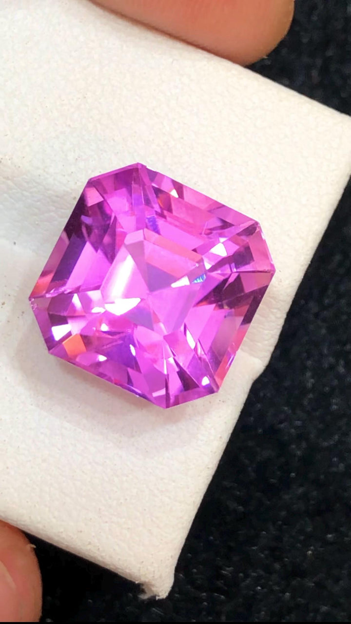 Pink Kunzite Asscher Cut Gemstone – 16.00 Carats (Afghanistan)