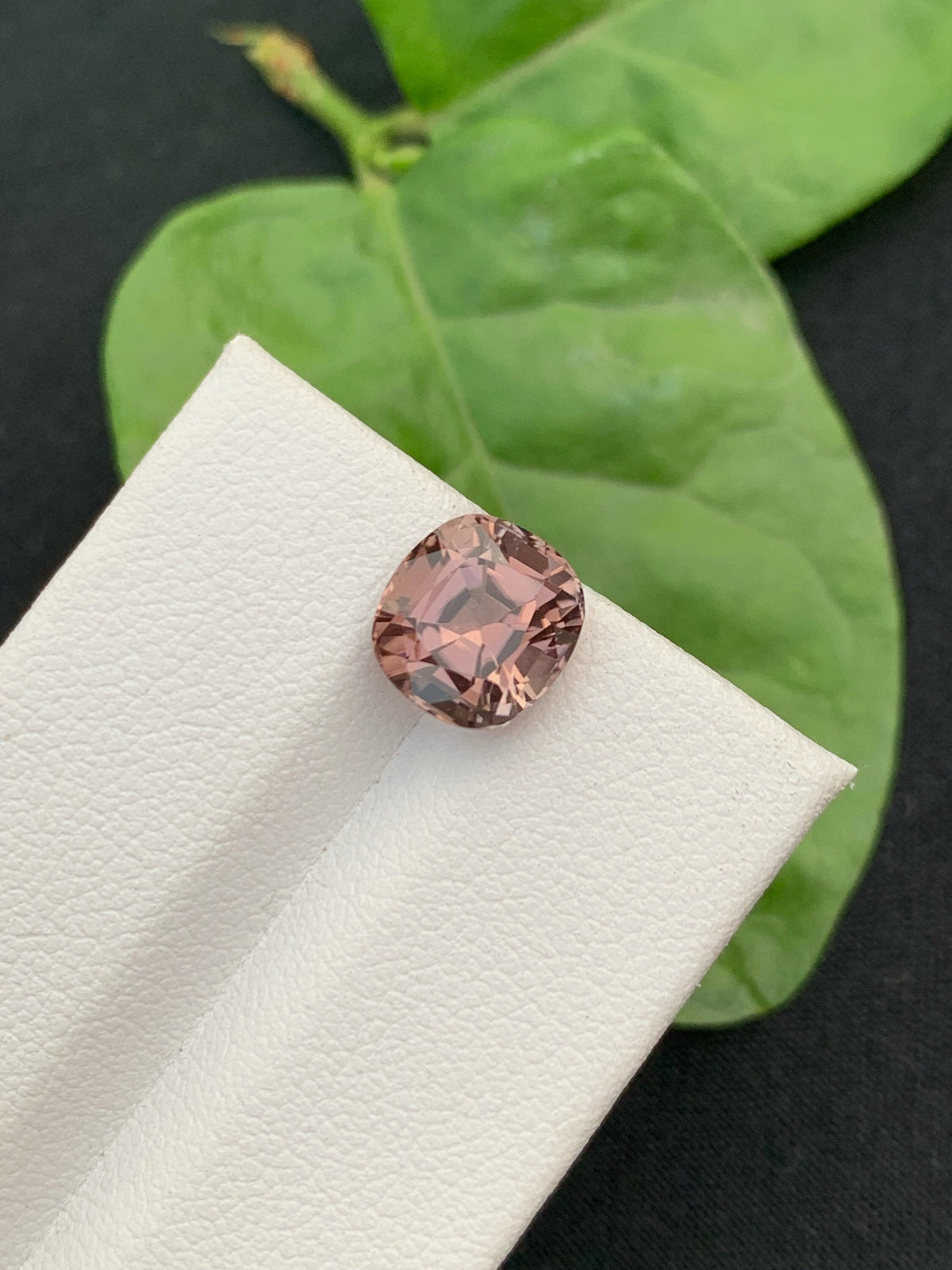 Peach Pink Tourmaline Gemstone: 3.10 CT Cushion Cut, Afghanistan