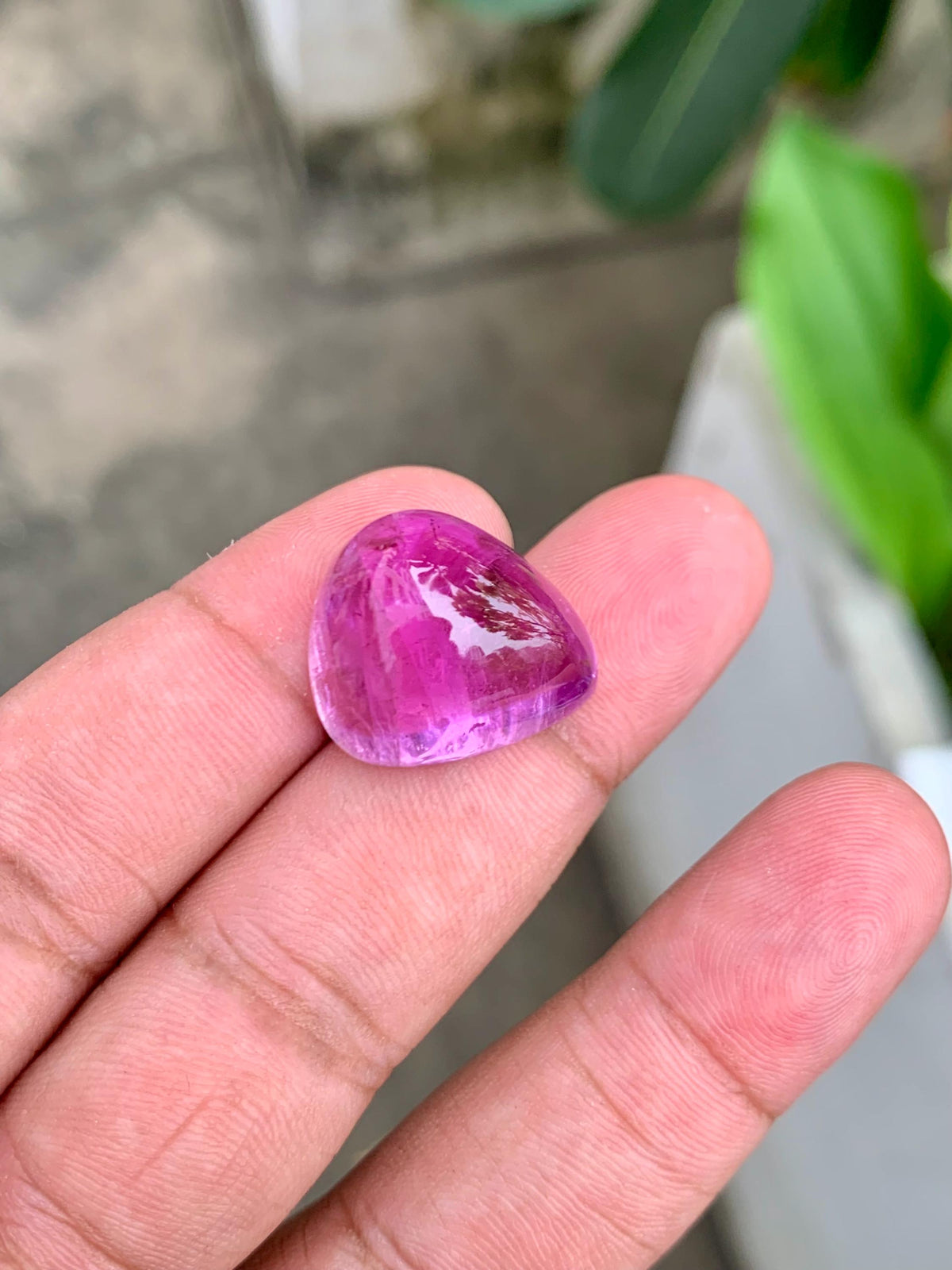 33.85 Carat Natural Pink Kunzite – Pear Shape Cabochon, Afghanistan Origin, Collector’s Loose Gemstone
