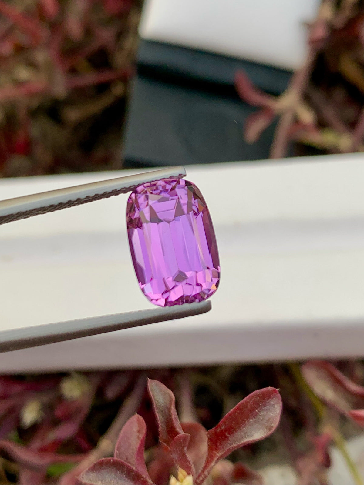 Deep Pink Kunzite Gemstone For Jewelry, Faceted Kunzite Stone, 6.55 CT