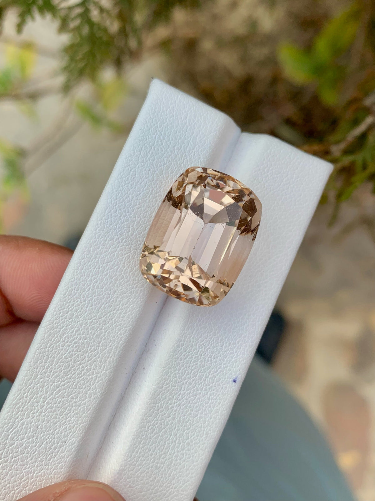 Natural Golden Topaz Gemstone: 37.80CT Faceted Cushion Cut