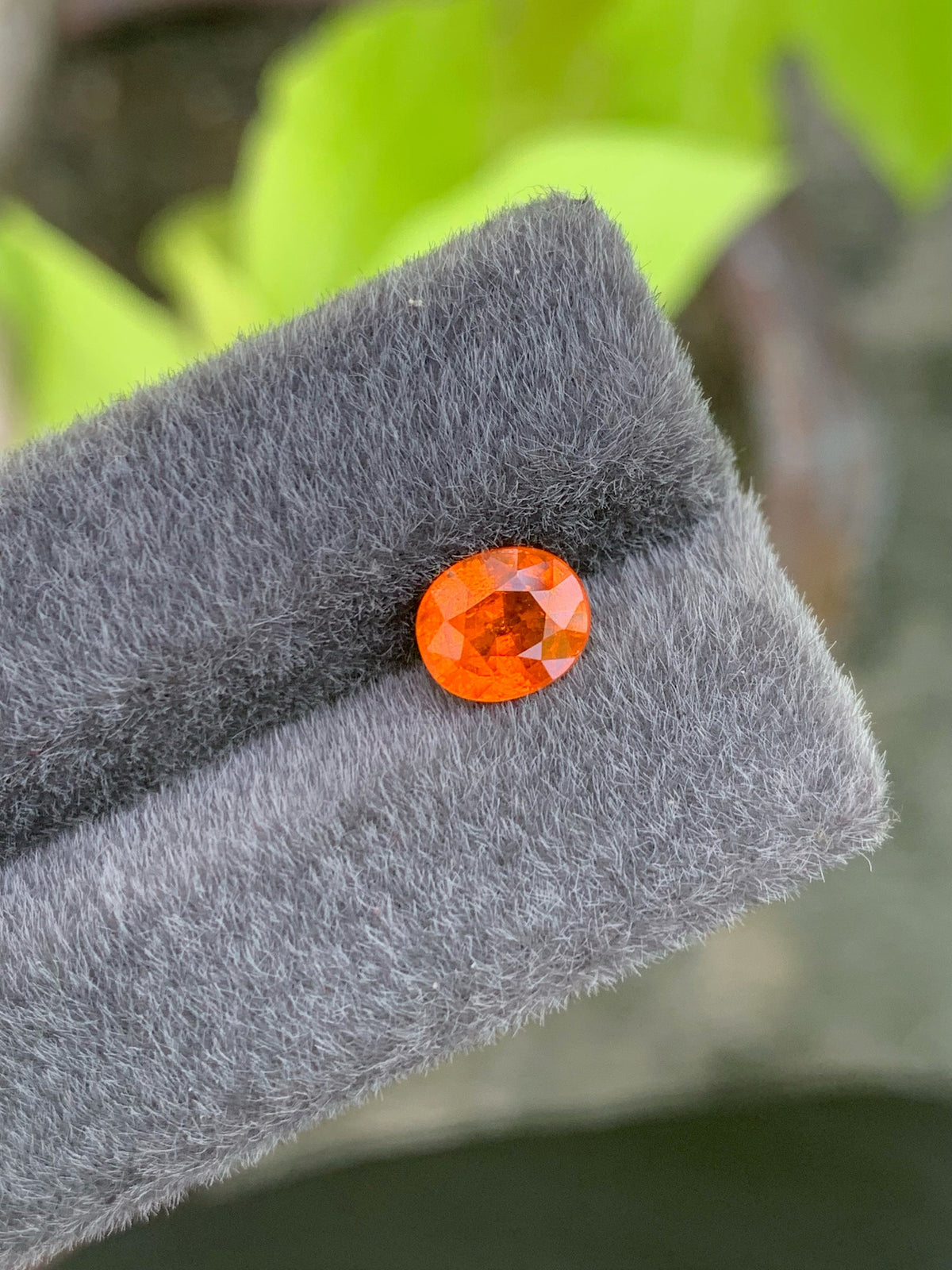 Natural Fanta Garnet Gemstone: Oval Cut Ring Stone, 2.60 CT