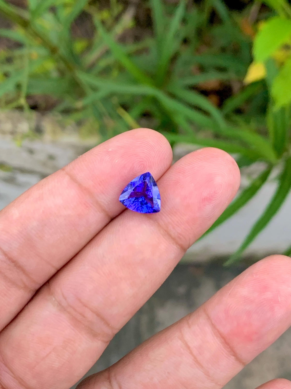 Trillion Cut Tanzanite Gemstone: 2.30 Carat Deep Blue December Birthstone
