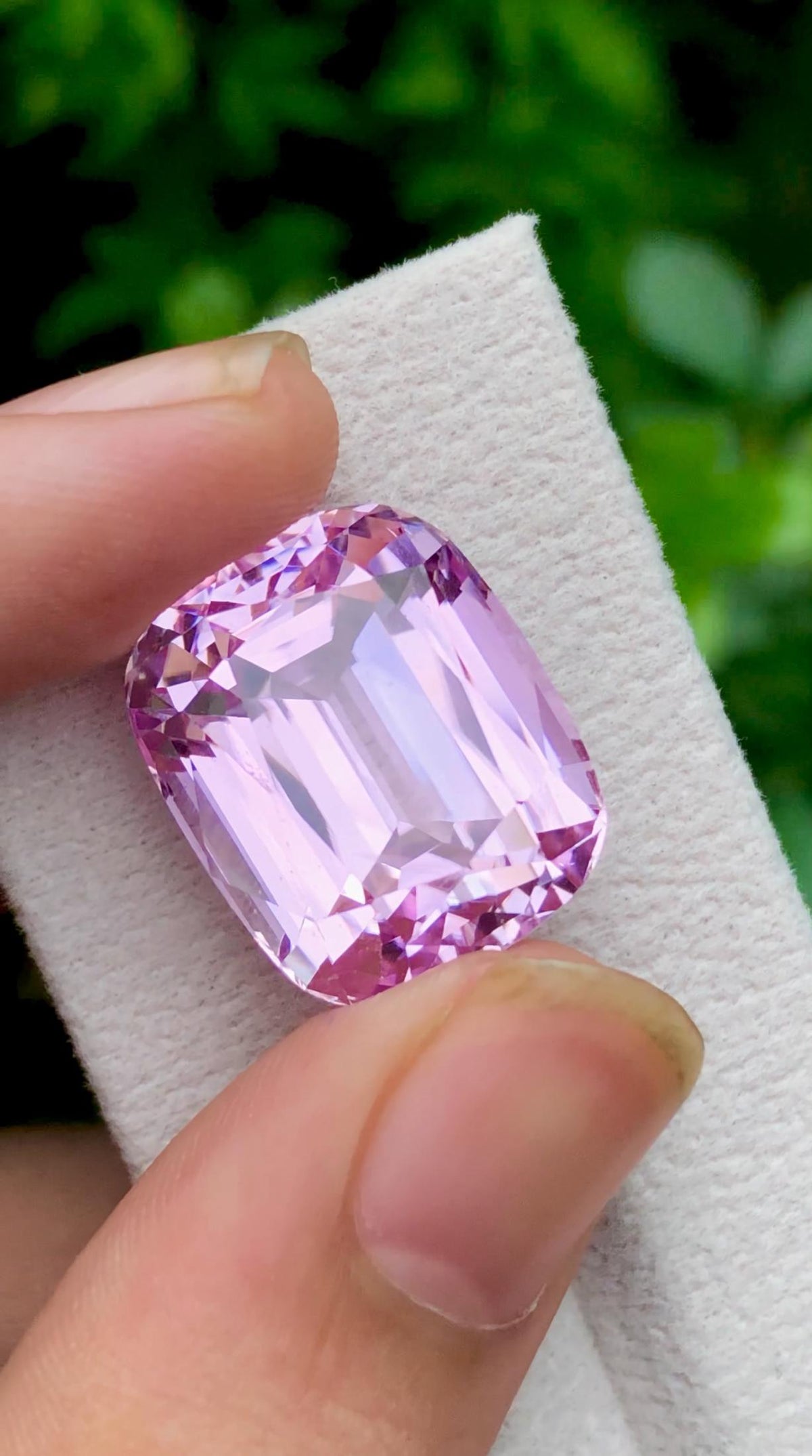 Pink Kunzite 31.50ct Cushion Cut Gem | Big Size Sparkling Kunzite from Afghanistan