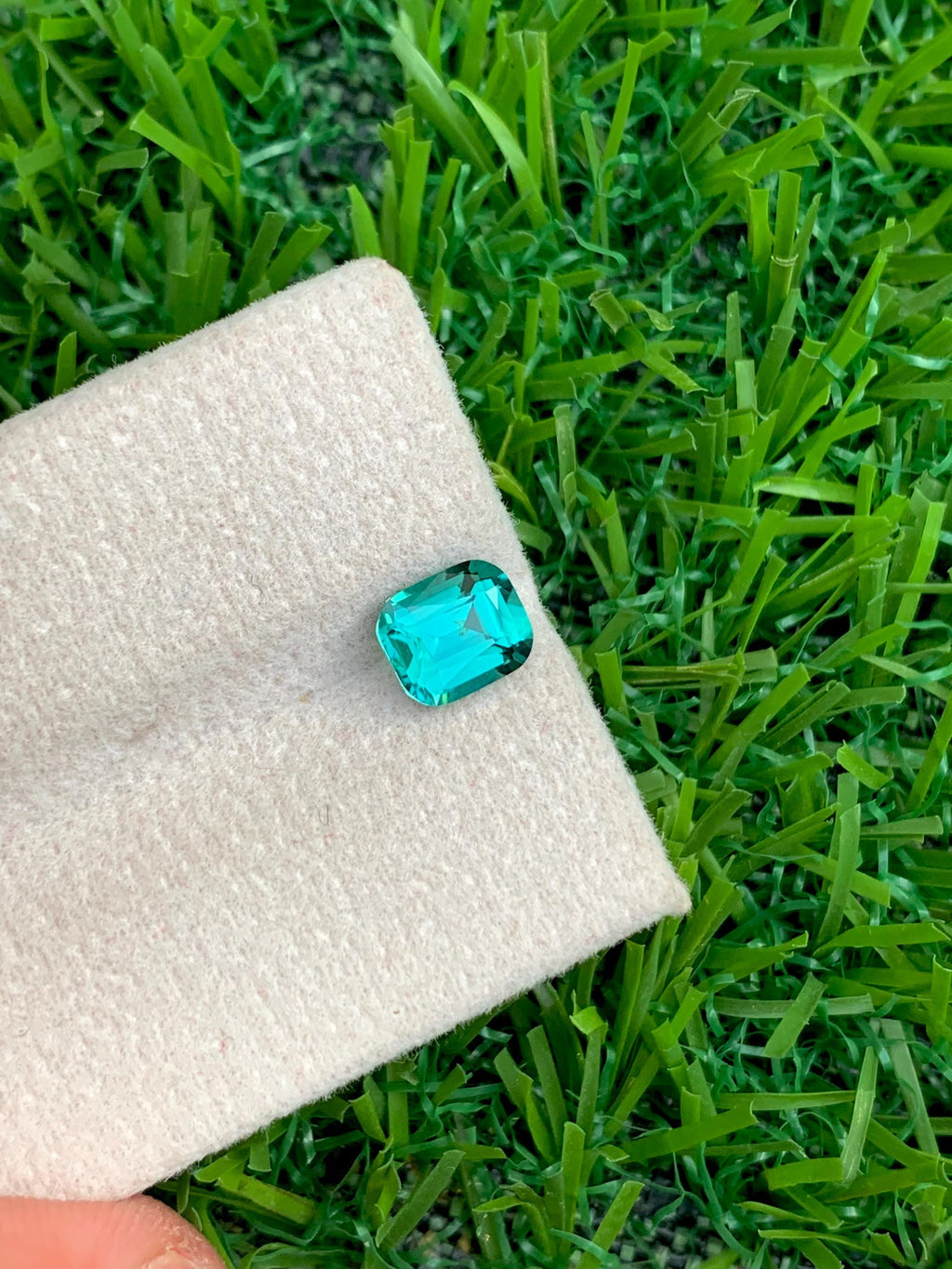 Blue Lagoon Tourmaline Gemstone: 1.25 CT Cushion Cut, Afghanistan Origin