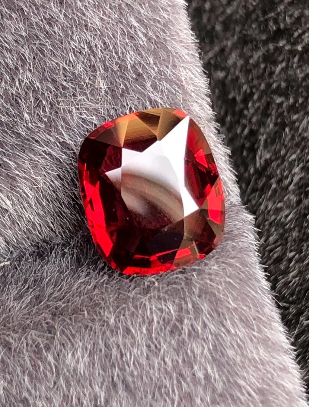 Vivid Red Spinel 2.09 ct Step Cushion Cut - Burma Gemstone Loose Stone