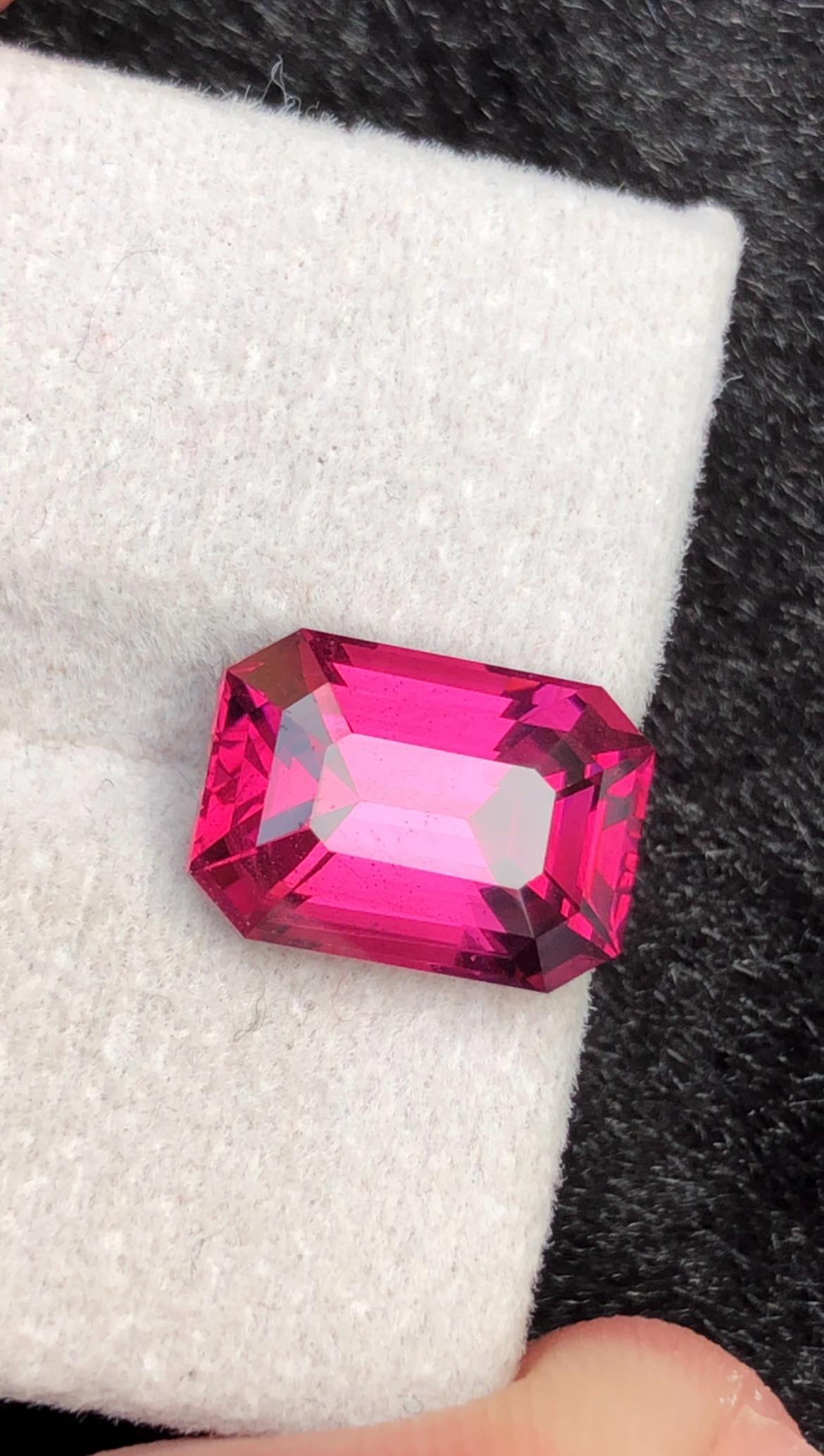 Rhodolite Purple Garnet 5.16ct Emerald Octagonal Cut – Tanga mine Tanzania