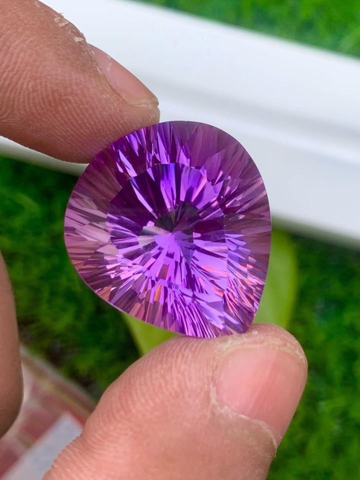 Trillion Cut Natural Amethyst Loose Gemstone: Royal Purple, 38.90 CT