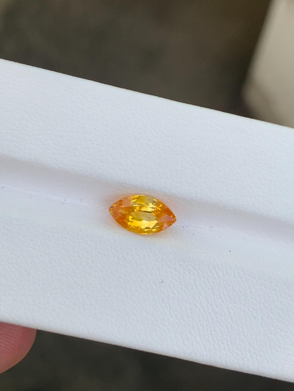 1.90 Carat Orange Sapphire: Marquise Cut Loose Gemstone from Sri Lanka