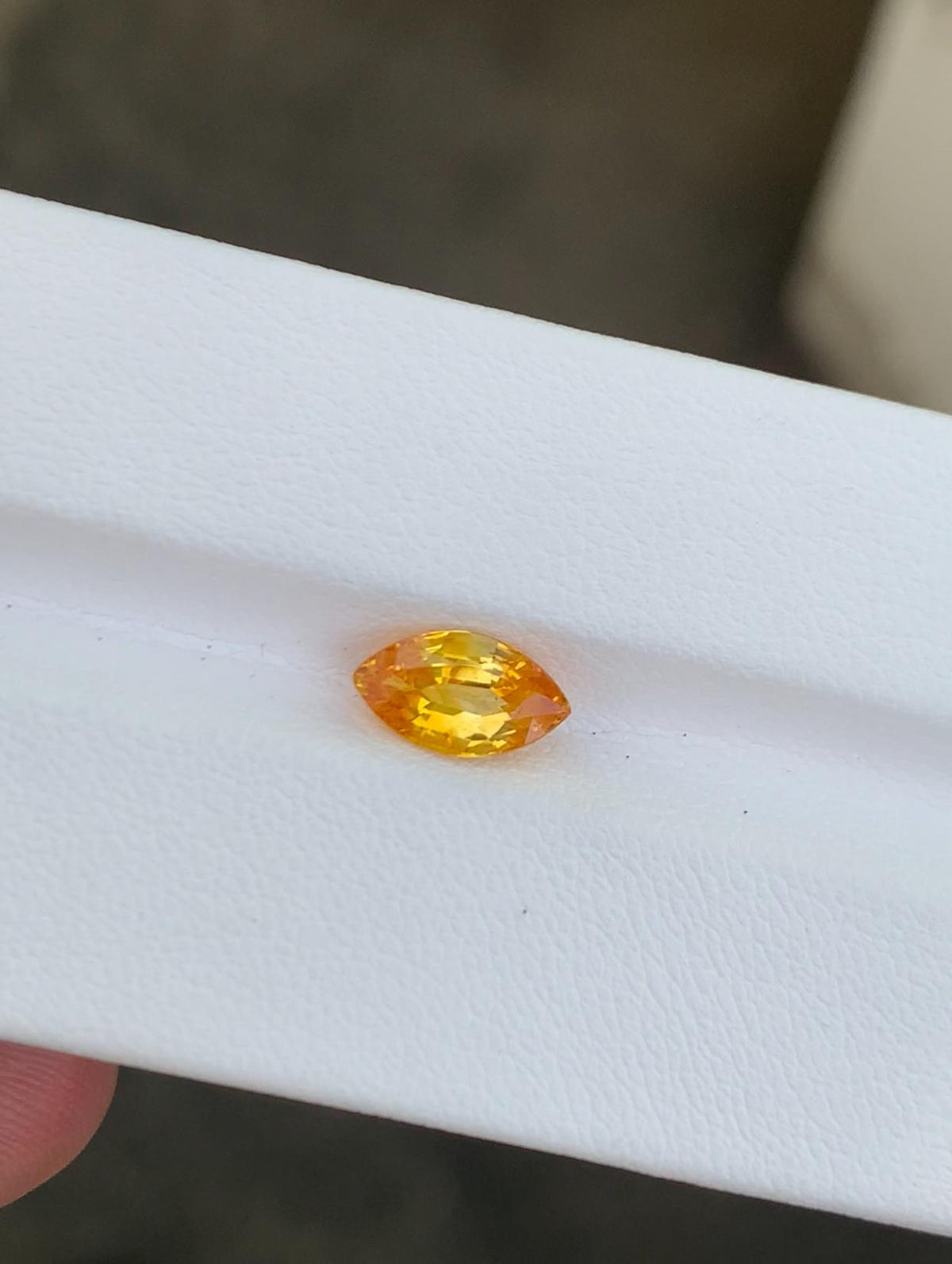 1.90 Carat Orange Sapphire: Marquise Cut Loose Gemstone from Sri Lanka