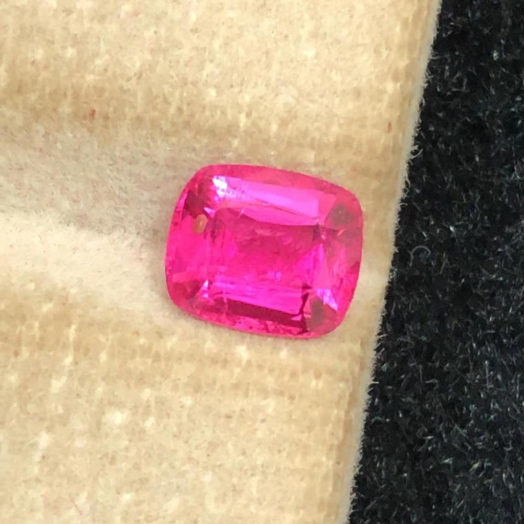 Rubellite Tourmaline 1.00ct Cushion Cut from Afghanistan
